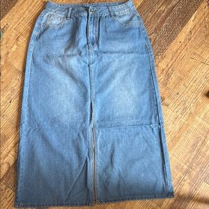 Denim Maxi Skirt